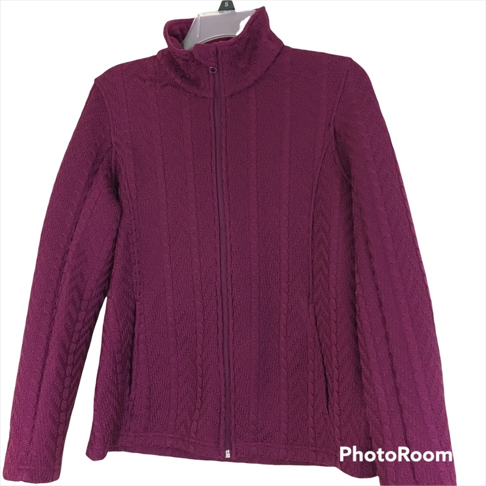 Boston Traders Fleece Lined Full Zip Sweater Sz S